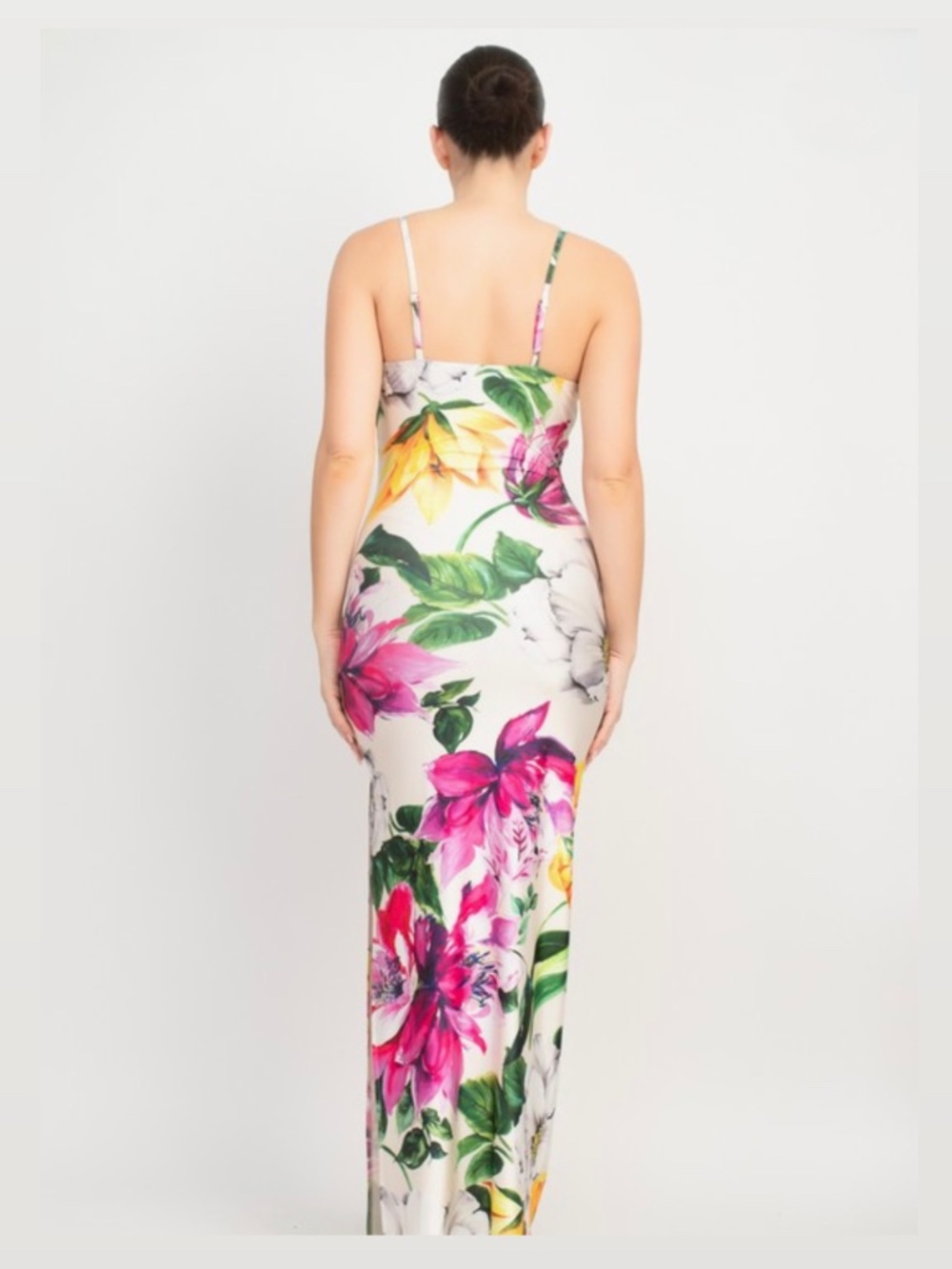 Cowl Neck Slit Cami Maxi Dress - Picture 4 of 4